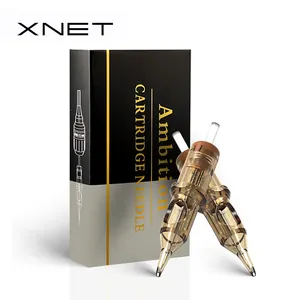 XNET 20pcs 0.25mm 0.3mm 0.35mmタトゥーニードル使い捨てRL RS M1RMタトゥーカートリッジパーマネントメイク用ニードル