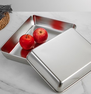 Bandeja de Horno Baja de Acero Inoxidable 304 al por Mayor de Fábrica, Bandeja Metálica Anticorrosión para Panadería, Cocina Doméstica y Restaurantes - Product Image 6