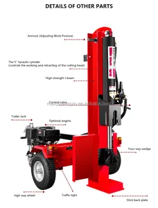 KMAXPOWER 15 PS 420 CC hydraulischer Holzspalter mit vertikaler/horizontaler Funktion automatischer Rücklauf Forstmaschinen Holzspalter