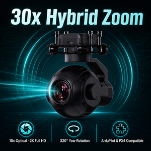SIYI ZR10 4MP 30X Hybrid Zoom 2K <b>Gimbal</b> <b>Camera</b> Starlight Night Vision Point To Focus for UAV Aerial Photography - Product Image 1
