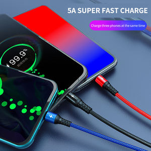 สายชาร์จเร็วไนลอนถักแบบ3-in-1ปรับแต่งได้สำหรับ Samsung สายชาร์จข้อมูลสำหรับ iPhone - Product Image 2
