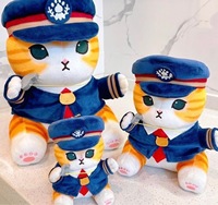 Pendentif oreiller chat dessin animé populaire japonais peluches animaux en peluche Kawaii requin chat jouets en peluche
