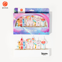 Bougies d'anniversaire licorne enchanteresses pour la décoration de gâteaux