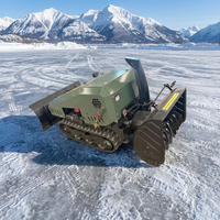Robot souffleur de neige électrique télécommandé, balayeuse de neige sur chenilles, machine autonome à batterie, marque HD pour les municipalités