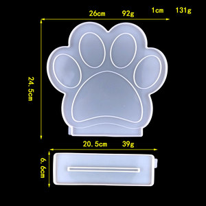 Moule en résine époxy UV personnalisé pour patte de chien, kit de fabrication de cadre photo pour animal de compagnie, souvenir commémoratif - Product Image 2