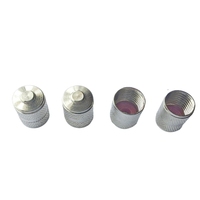 Bouchons de valve de pneu robustes en laiton nickelé avec joint torique interne en caoutchouc anti-poussière pour voiture, moto, camion