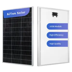 AiTon単結晶PV卸売価格165Wシングルハウス高品質ソーラーパネル