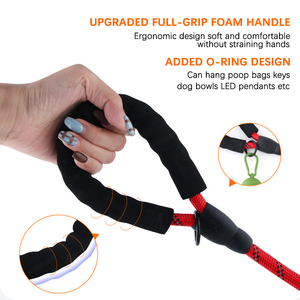 Commercio all'ingrosso durevole guinzaglio per cani di medie dimensioni manico in Neoprene 1.5m personalizzato in Nylon riflettente per animali domestici nastro di piombo prezzo basso - Product Image 6