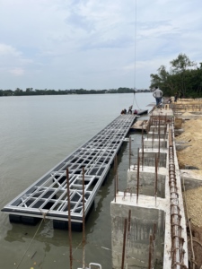 Aluminium Omlijste Stationaire Dokken Met Vlonders En Poten Drijvende Dokken Voor Vijvers Mariene Voorraden - Product Image 2