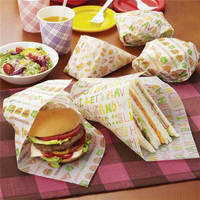 BAKEST Greaseproof Packaging Fried Hamburger Wrapping Sandwich Wrap Paper Grease Proof Food Custom White PE Offset Printing 01