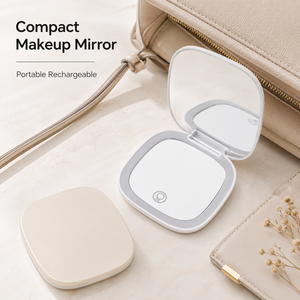 Cermin Rias LED Sensor Sentuh Pembesar Dua Sisi, Kontrol Smart On/Off, <span class=keywords><strong>Mini</strong></span> Portabel, 3 Mode Cahaya untuk Penggunaan Sehari-hari - Product Image 4