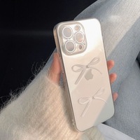 Coque de téléphone mignonne et esthétique avec nœud pour filles et femmes, compatible avec les modèles 17promax, 16, 15, 14, 13, 12, 11 - Vente en gros
