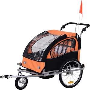 Meilleure Vente <span class=keywords><strong>Remorque</strong></span> de Vélo Pliante Portable en Tissu pour Bébé, Transport d'Enfants et de Chiens, 18 Mois et Plus, 2 Enfants, 110 - Product Image 2