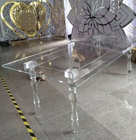 Event Party Hochzeit Essen Solid Acryl transparent klar Rechteck Hochzeit Esstisch