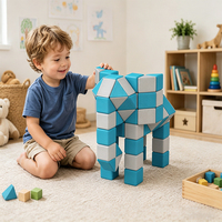 Bloques de Construcción Magnéticos de Tela Ropecube, Bloques Apilables de Esponja Resistentes para Niños, Parque de Aventuras Interior y Exterior, Jardín Educativo