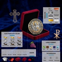 Pièces commémoratives chrétiennes personnalisées avec logo, en argent plaqué, moulées sous pression, pour collection chrétienne – Conception du fabricant