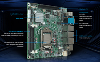 Carte mère industrielle IEI Mini-ITX SBC LGA1200 ordinateur à carte unique ordinateur intégré double Displays_KINO-DH420 indépendant
