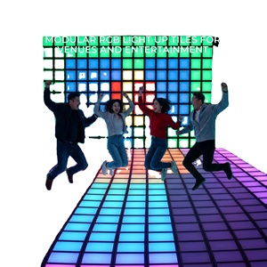 Dalles de sol LED interactives à grille lumineuse pour centres commerciaux, parcs d'attractions et activités de team building en intérieur - Product Image 1