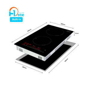 20 pulgadas Wifi Aplicación de teléfono de Control de cocinas de inducción construido en 2 cabeza inteligente placa de inducción ROHS EMC Emf CB Ce - Product Image 2