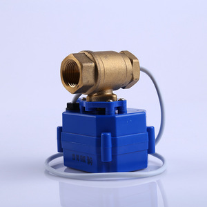 Válvula de Bola Eléctrica de 1/2 Pulgada con Rosca de Bronce para Control de Agua, Temperatura Normal, Uso General - Product Image 1