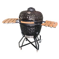 Barbecue au charbon de bois en céramique noir de 26 pouces AUPLEX Premium Diamond KAMADO avec Komodo China BBQ