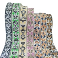 Ruban de 2 pouces Motif de diamant Ruban de broderie Jacquard Rubans ethniques Sangles de sac à main pour guitare Sangles de sac à bandoulière