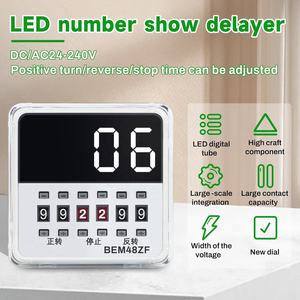 تتابع LED V/24V قابل للتعديل إلى الأمام/الخلف/وقت التوقف BEM48ZF ضوء أبيض-S-99H DC/AC مرحل توقيت + قاعدة - Product Image 5