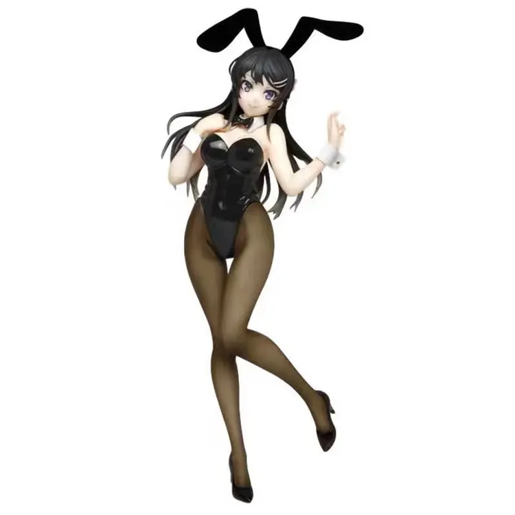 หุ่นแรคคัล21ซม. ไม่ฝันของ Bunny Girl Senpai Sakurajima Mai หุ่นอนิเมะ PVC ของเล่นฟิกเกอร์แอคชั่น