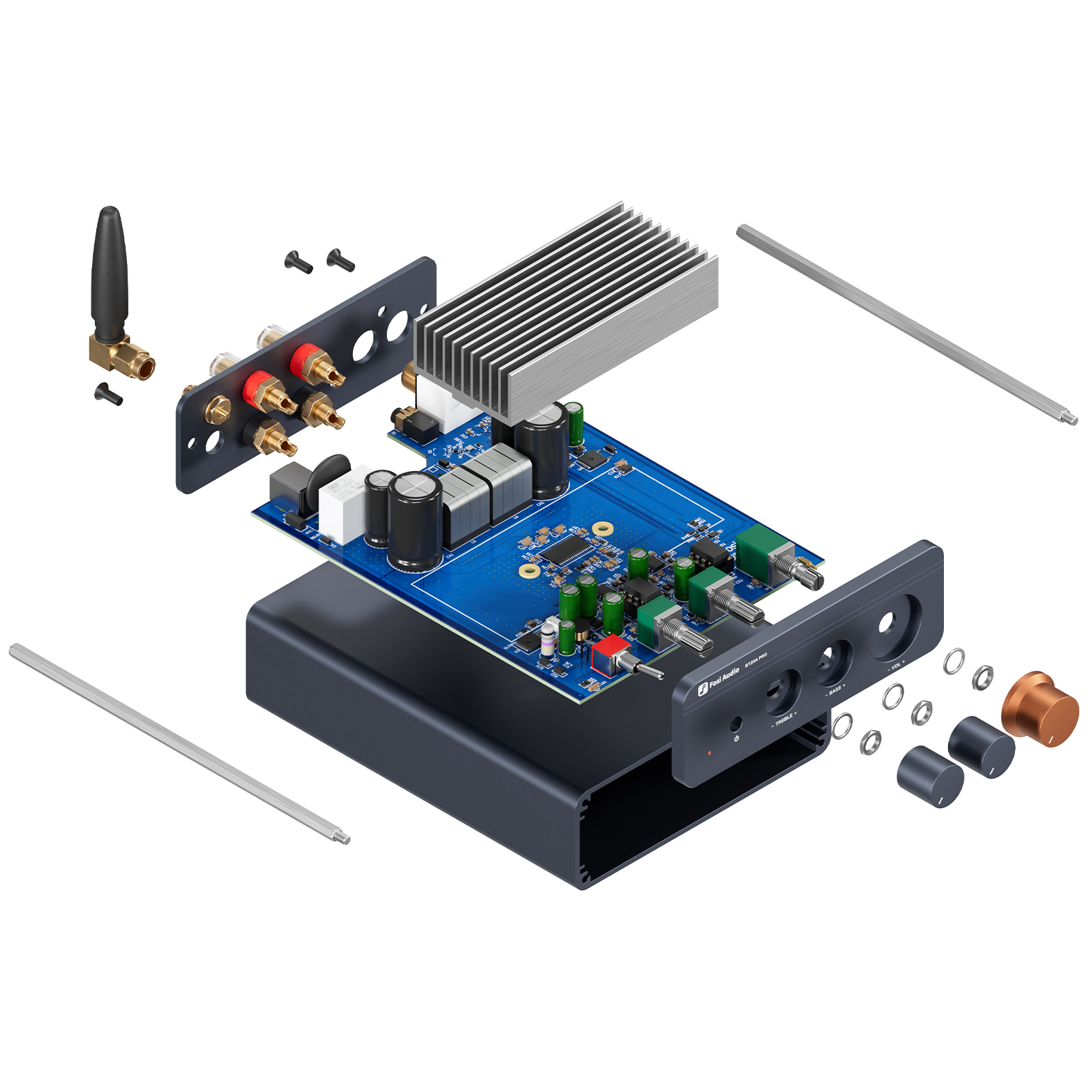 Fosi Audio BT20A PRO TPA3255 Power Amplifier - 300W X 2 Mini HiFi