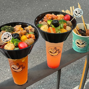 แก้วพลาสติก PP ขนาด 24 ออ<span class=keywords><strong>น</strong></span>ซ์ 700 มล. 500 มล. แบบใช้แล้วทิ้ง สำหรับ<span class=keywords><strong>น</strong></span>้ำผลไม้ ชา<span class=keywords><strong>น</strong></span>มไข่มุก พร้อมชามใส่ไก่ทอด ผลไม้ สลัด ของว่าง และเครื่อง<span class=keywords><strong>ดื่ม</strong></span> - Product Image 1