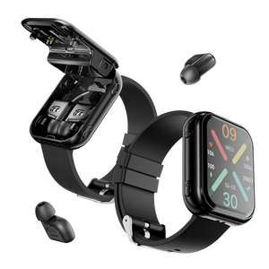 Montre intelligente avec écouteurs 1.<span class=keywords><strong>8</strong></span> pouces TWS Bluetooth Surveillance de la santé des appels Suivi de la fréquence cardiaque Modes multisports Étanche IP67 - Product Image 1