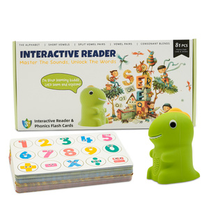 教育学習インタラクティブ幼児用おもちゃ しゃべるフラッシュカードリーダー 幼児向け 81枚カード付き - Product Image 1
