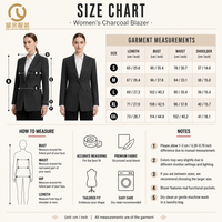 Blazer élégant pour femme à col en V, longueur standard, avec broderie floquée, fermeture à bouton unique, motif uni, respirant, manches longues
