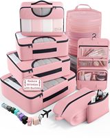 8 cubes de rangement pour valises, organiseurs de bagages de voyage, accessoires de voyage, organiseur de bagages avec compartiment à chaussures et trousse de toilette