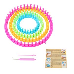 Set per maglieria fai da te con telaio a 4 colori, macchina per maglieria a forma di castello per principianti, strumenti per artigianato - Product Image 2