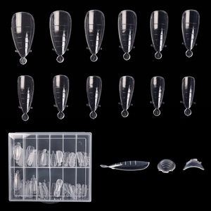 120 pièces de capsules carrées extra longues françaises à double forme, courbe en C, en ABS, pour extension rapide d'ongles en acrylique - Product Image 4