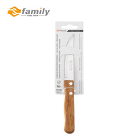Cuchillo para mantequilla de acero inoxidable con mango de madera bien recibido en 15cm Venta al por mayor Cuchillos para mantequilla de color natural Utensilios de cocina