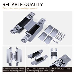 บานพับประตูแบบซ่อน สแตนเลส ปรับได้ 3 มิติ 180 องศา รับน้ำหนักมาก - Product Image 2