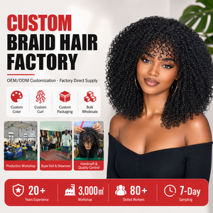 <span class=keywords><strong>Parrucca</strong></span> Afro <span class=keywords><strong>Corta</strong></span> e Soffice con Frangia, Alta Densità, Resistente al Calore, Sintetica, Senza Colla, Stile Bob per Donne di Colore, Uso Quotidiano - Product Image 1