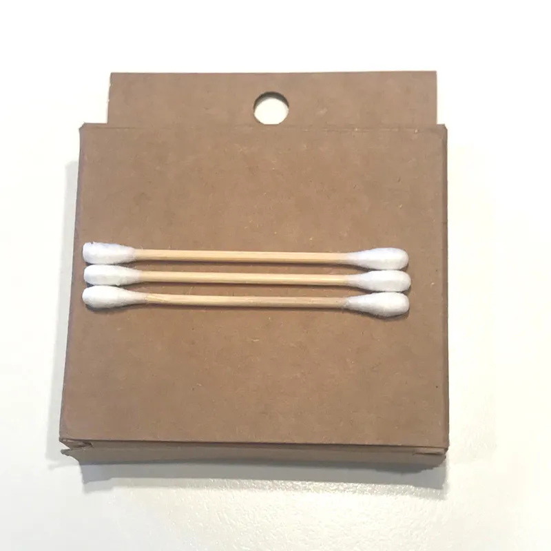 natural Cotton swabs ear buds q tips reusable cotton swab bamboo tampon buds