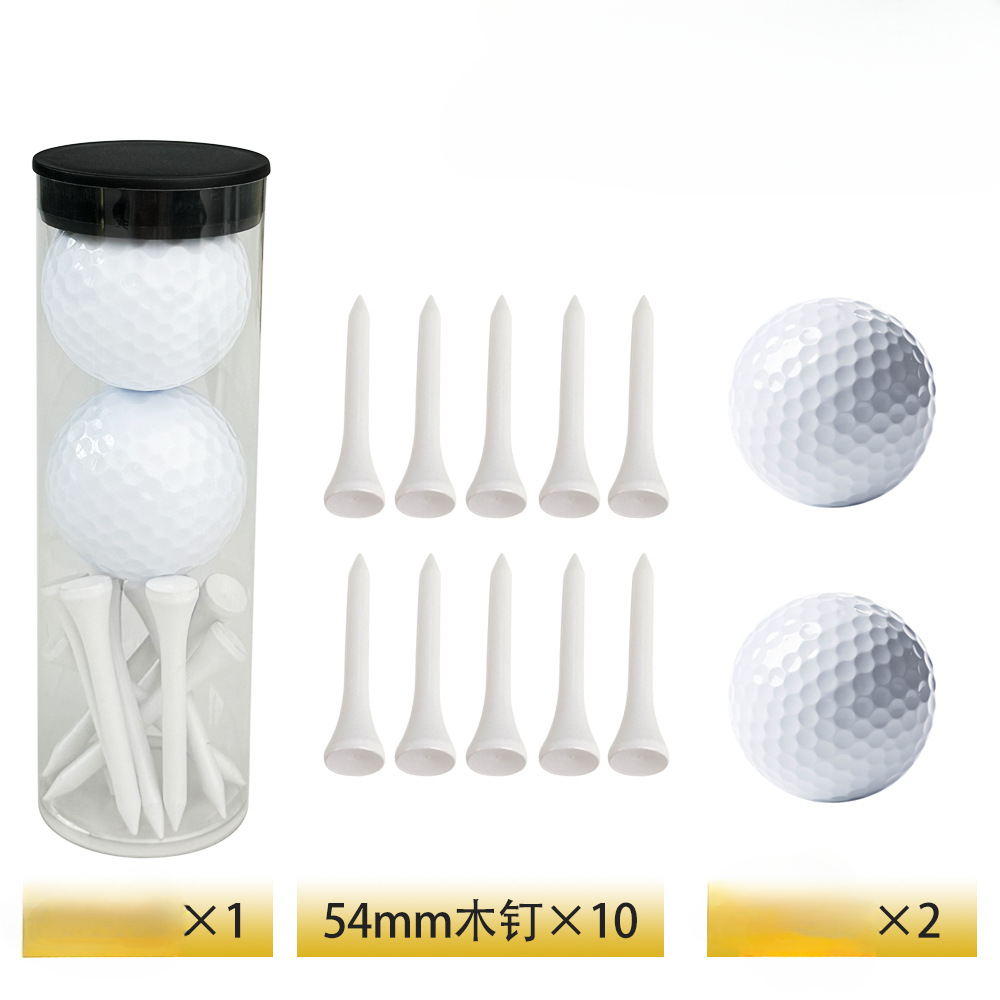 2 bolas blancas + 10 clavos blancos de 54 mm