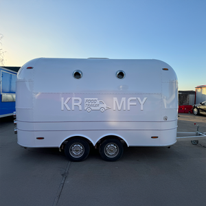 รถพ่วงขายฮอทดอกแบบออสเตรเลีย รถขายไอศกรีมเคลื่อนที่ รถพ่วงขายอาหารพร้อมอุปกรณ์ครบครัน รถเข็นขายอาหาร - Product Image 2