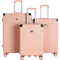 Valise de voyage rétro ABS Ensemble de 3 pièces Système de freinage antiblocage Valise d'ordinateur Ensemble de sacs à bagages