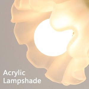 French Romantic Flower Desk Lamp Retro Atmosphere Sense Bedside <b>Table</b> <b>Lights</b> Cream Style Pastoral Country for Home Bedroom - Product Image 5