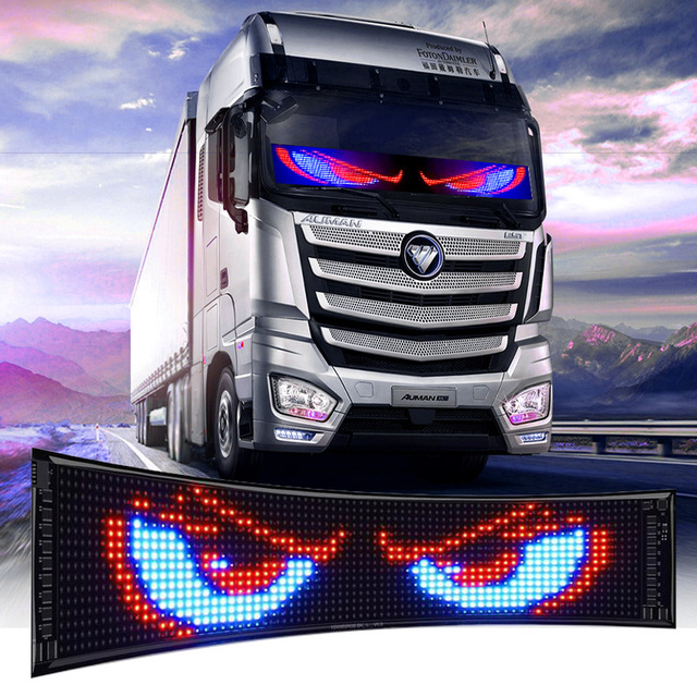 Vehicle Demon Dynamic Animated Led Eye Flexible LED Display Screen Panel Car Blinking Eye Led Lights Devil Eyes Lights for Truck