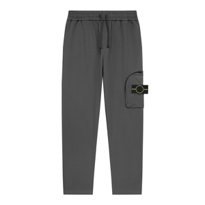 High-quality high-street casual fashion 100% cotton stone-washed breathable island <b>stretch</b> long pants for men - Product Image 2