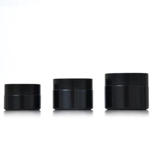 Emballage de crème pour les yeux de luxe - 5g-50g Pots en verre avec finition dorée Impression à l'écran Bouchon à vis Forme ronde - Product Image 3