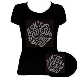 5 สี<span class=keywords><strong>ขอ</strong></span><span class=keywords><strong>พร</strong></span>ะเจ้าขอบคุณพระเจ้าBlingคําคมทางศาสนาHotfix Rhinestone Transferเหล็กในการออกแบบMotivคริสเตียนRhinestone Transfer - Product Image 6