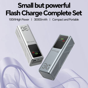 KONFULON 2026 Nouvelle Batterie Externe Originale 100W/20W/15W à Charge Ultra Rapide <span class=keywords><strong>30000mAh</strong></span> avec Lampe Torche pour Voyage - Product Image 3