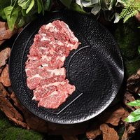 Plato de Melamina Ecológico para Servir Rollos de Cordero y Res, Nuevo Diseño, Plato Plano con Grabado Europeo, para Bodas, Fiestas, Hot Pot, Libre de BPA